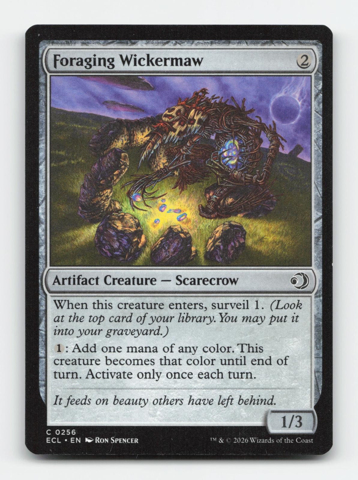 Foraging Wickermaw 256 Common Lorwyn Eclipsed Magic: The Gathering Near Mint