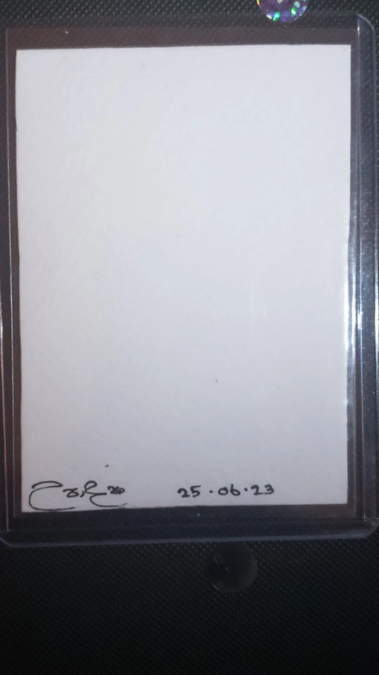 ACEO ORIGINAL OOAK HAND-PAINTED Watercolor/acrylic Cosmic Astronaut, Signed - Image 2 of 3