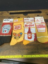 4 Pair Men  s Socks Size 6-12 Novelty Food Brands