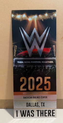 WWE RAW Dallas TX (January 2025) Souvenir Foil Ticket "I WAS THERE" CM Punk RARE
