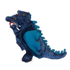 Folkmanis Three-Headed Dragon Plush Full Body Hand Puppet 10  Fantasy Blue