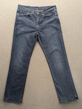 Levis 514 Jeans Mens 34x32 Blue Medium Wash Straight Leg Stretch Denim Zip Fly