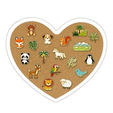 YCCYYCCY Heart-Shaped Cork Board, 0.3 inch / 8mm Thick Pin 10" x 12", Natural