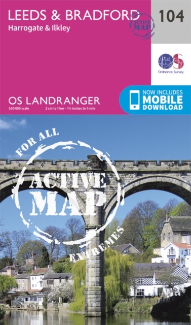 Leeds & Bradford Map Weatherproof Harrogate by Ordnance Survey (Map 2016) - Image 2