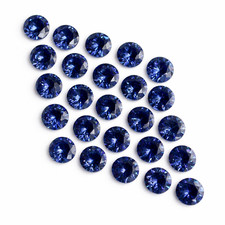 16 Pcs Natural Blue Sapphire CERTIFIED 5x5 mm Loose Gemstone Lot Round