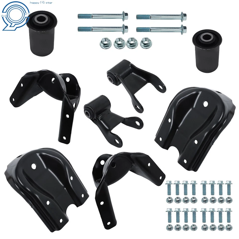 Kit de reparación de soporte de suspensión de grillete de resorte de hoja trasera para GMC C1500 1988-97 722-045 Foto 3 de 4