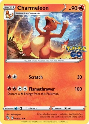 Charmeleon 009/078 Pokemon GO NM Pokémon TCG