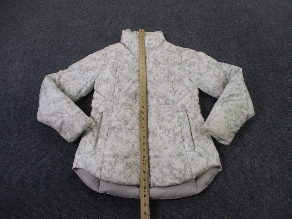 Athleta Jacket Womens S Beige Down Puffer Quilted Coat Active Outdoors Hiking - Image 3 of 4