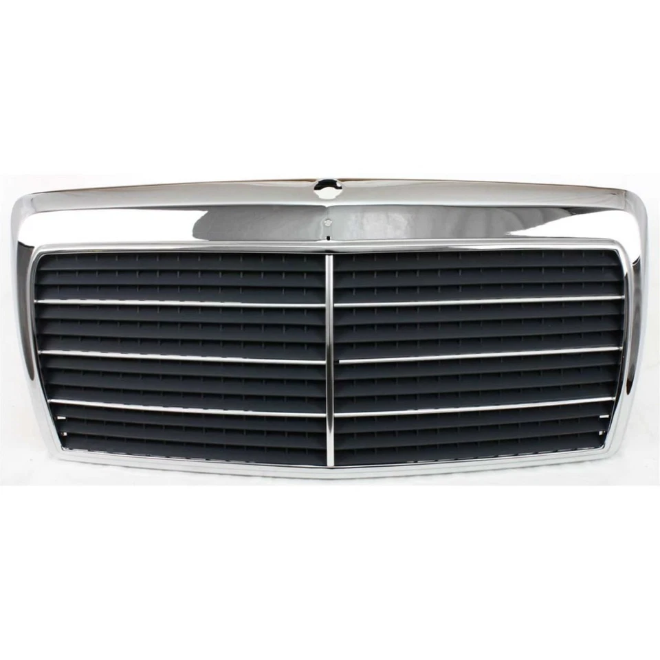For Mercedes-Benz 260E Grille 1987 1988 1989 Chrome Shell/Painted Gray Insert Foto 2 de 4