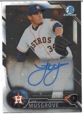 2016 Bowman Chrome .  JOE MUSGROVE .  ASTROS .  Autograph rookie card  # CPA-JMU