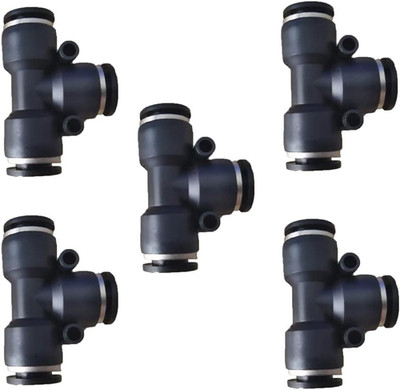 3/8 Inch Air Hose T Connector Plastic Pneumatic Quick Push to Connect Tee Fittin