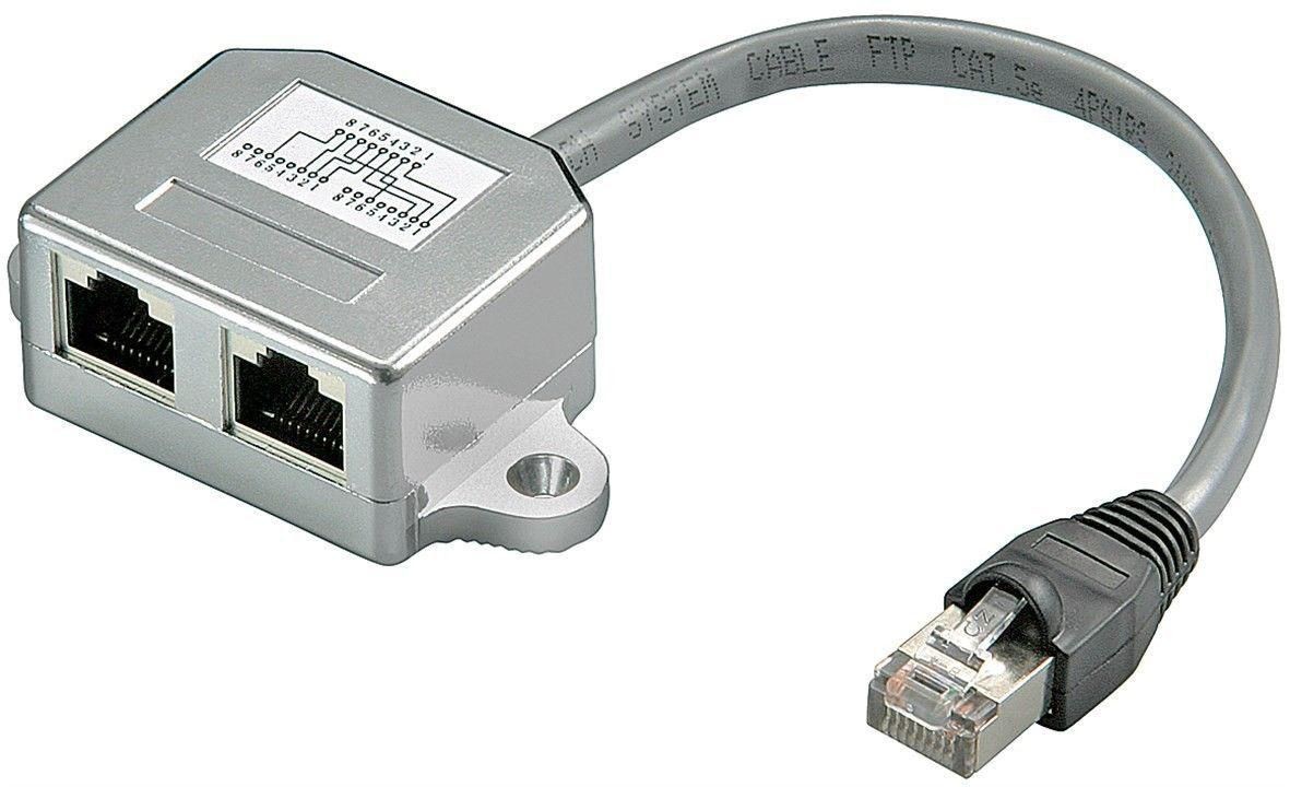 MicroConnect MPK420 Network Cable Splitter – 0.2m Cat5e F/UTP Grey