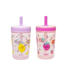 Zak Designs 15oz Toddler Sippy Cups 2-Pack - Sweet Berry Lemon Zest