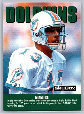 1992 Skybox Impact - Dan Marino #291 - Team Checklist Dolphins