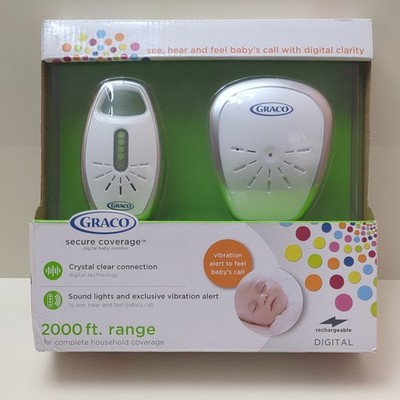 Graco Secure Coverage Digital Baby Monitor 2000 ft Range Vibration Alert