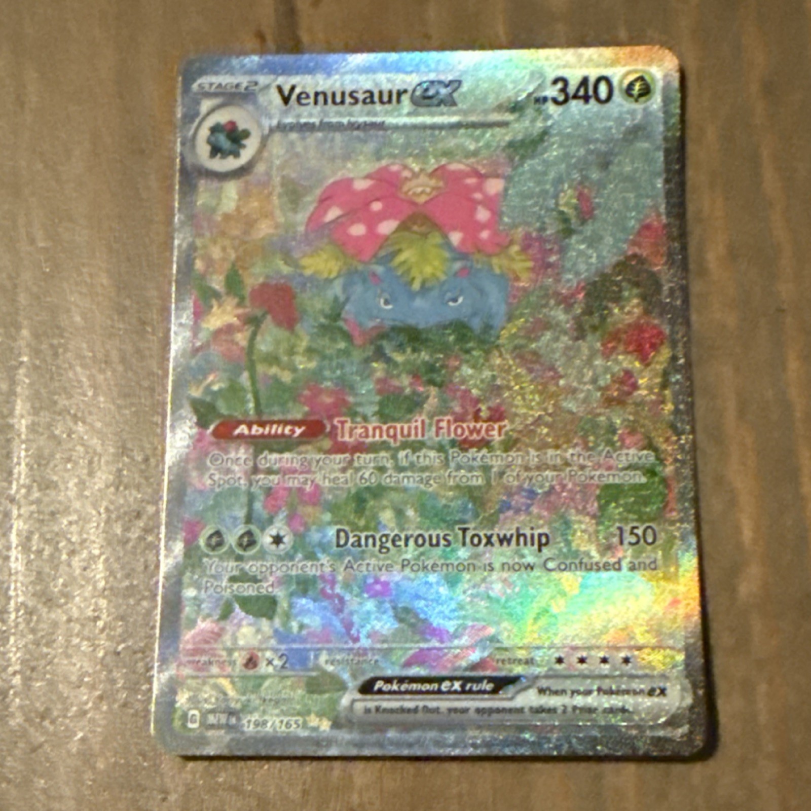 Pokémon Venusaur ex Special Illustration Rare 198/165 Scarlet & Violet 151 Holo