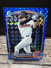 2025 Bowman Draft Dean Curley Chrome Prospects Blue Geometric Refractor /150