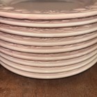 Pale pink Dinner Plate, Embossed Fruit, Franco Giorgi Quadrifoglio Italy 4  Pc — photo 3