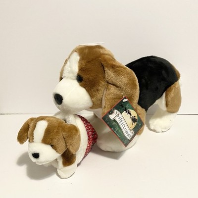 E&J Prima Classic Collection Beagle Dog w/Puppy Christmas Stocking Plush Toy
