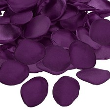 200 Pcs Silk Rose Petals, Artificial Flowers Fake Rose Petals Dark Purple