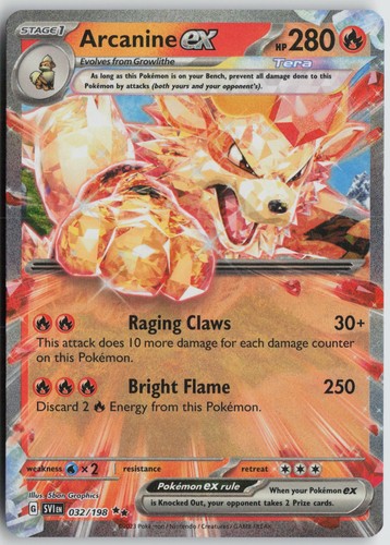 Arcanine ex 032/198 Scarlet & Violet Base Set