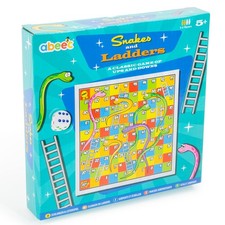 Snakes and Ladders Board Game | Kids Family Classic Game with Counters & Dice UK