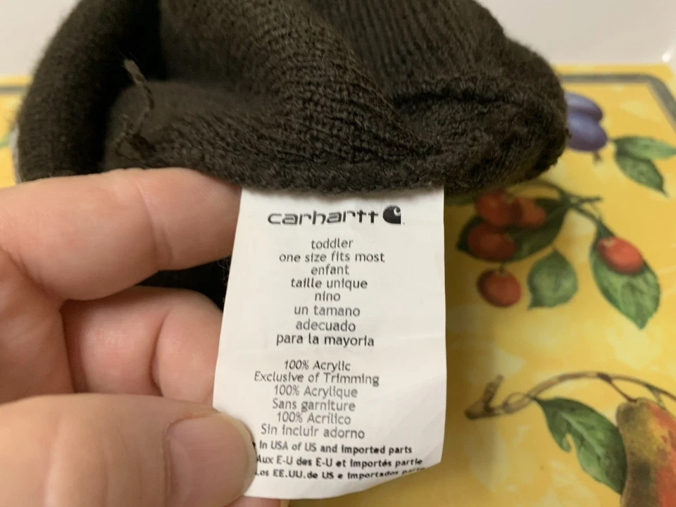 Carhartt Niño Acrílico Reloj Tejido Puños Sombrero Gorro - Marrón Foto 3 de 3