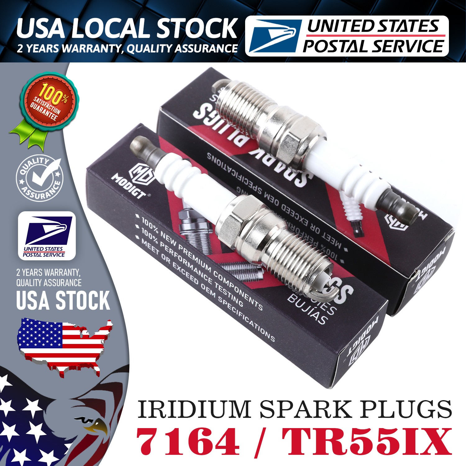 2Pcs For NGK 7164 TR55IX Iridium IX Spark Plugs for XP606DP2 XP606 XP605DP2 NEW