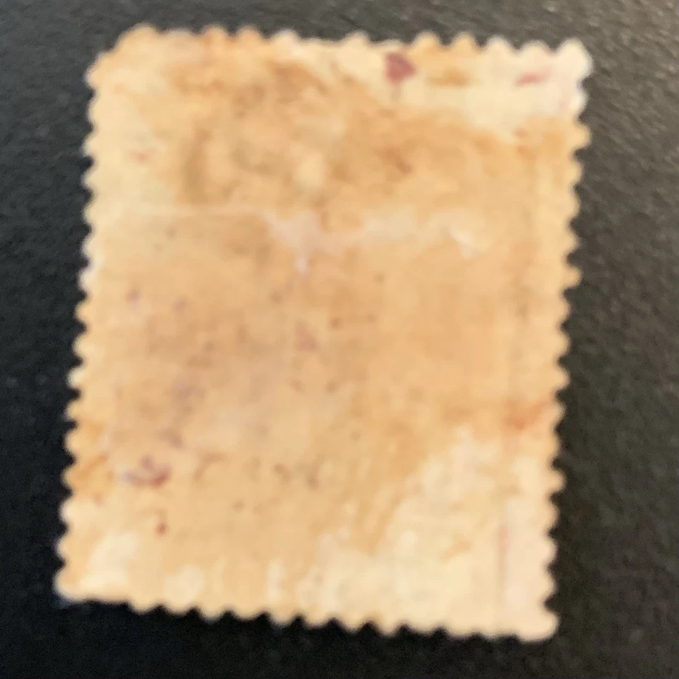 Sello de 3 peniques Scott #44 de Gran Bretaña 1865 con márgenes claros y cancelación usado Foto 2 de 2