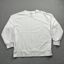 Lululemon Perfectly Oversized Crew Sweatshirt Womens 4 White Cotton Terry