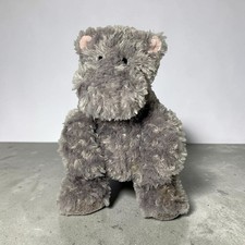 Aurora World Hippo Plush Toy Stuffed Animal Gray Grey Soft Sitting 12