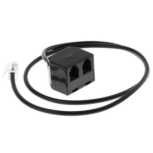 RJ9 4P4C Stecker auf 2 Buchsenbuchse Anschlüsse Telefon Adapter - Afbeelding 5 van 5