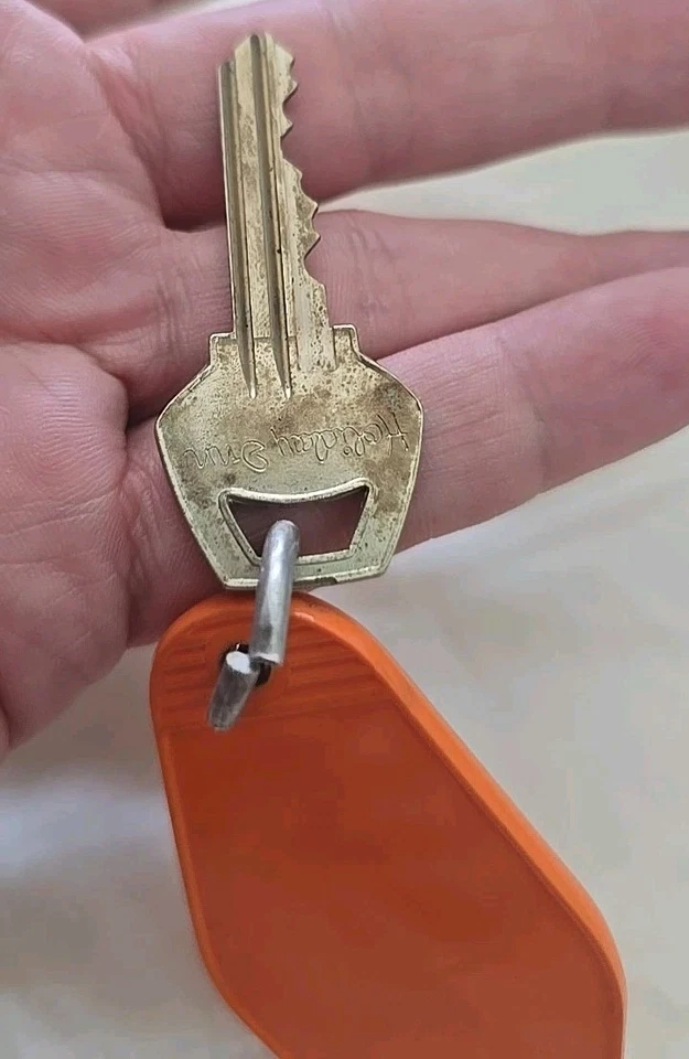 Llavero y llave de hotel Holiday Inn vintage naranja - Decatur, IL - habitación #686 Foto 3 de 4