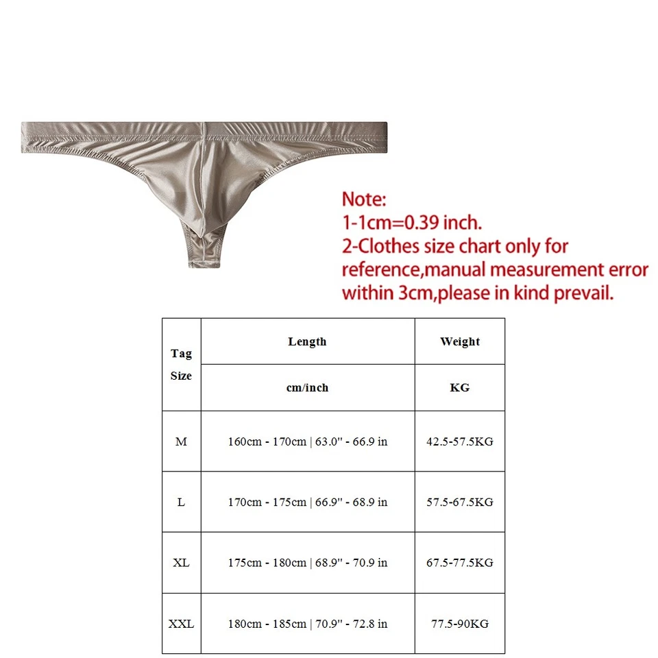 Lote de 3 piezas de bikinis de satén sexy para hombre tanga bragas ropa interior de moda M-Xxl Foto 3 de 4