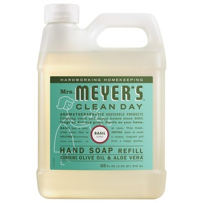 Clean Day, Hand Soap Refill, Made with Essential Oils, Basil, 33 Fl Oz