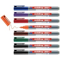 Edding 4-361-8-S2999 Whiteboardmarker Set Schwarz, Rot, Blau, GrüN, Orange, ...
