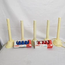 Lot 5 VTG MCM Single Electric Candolier Drip Candles w/ 10 bulbs 3-8.5" & 2-9"