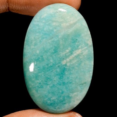 100% Natural Amazonite Oval Shape Cabochon Loose Gemstone 45 Ct 35X23X6mm A36521