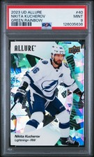 2023 UD ALLURE GREEN RAINBOW #40 NIKITA KUCHEROV 58/99 PSA 9