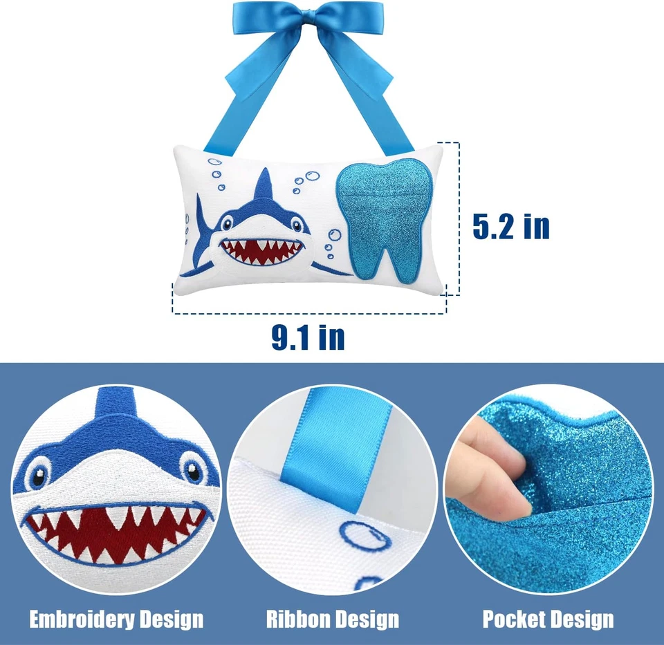 Almohada de hadas de los dientes con bolsillo para niñas y niños niños Almohada de dientes Hada de los dientes G Foto 3 de 4