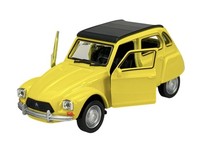 Welly Old Timer Citroen Dyane Gelb 1:34 Die Cast Metal Model Neu Kasten 43859