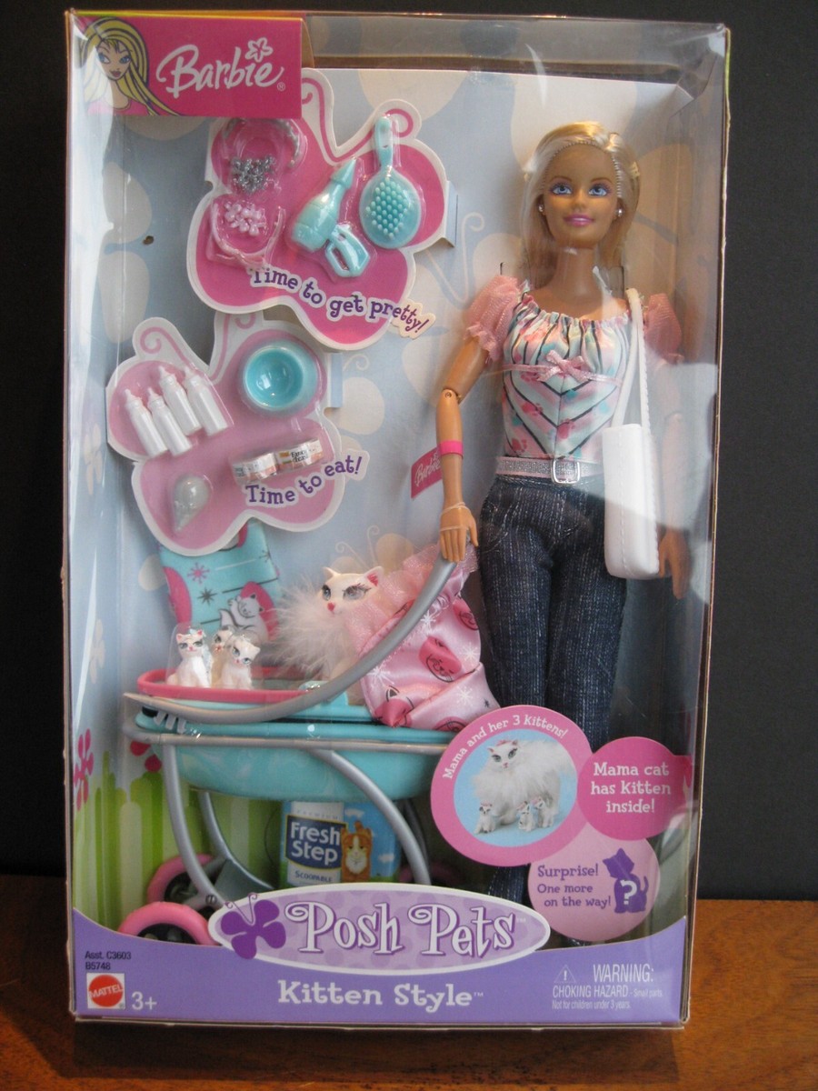 激レア Barbie Posh Pets Kitten Style サプライズ付 2003 Barbie Posh Pets Kitten Style B5748 And Puppy Style