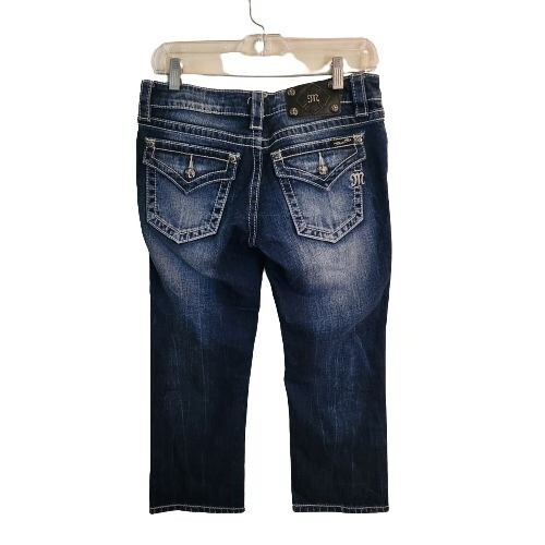 Miss Me JS4009C9 Crop Rhinestone Embellished Detail Jeans