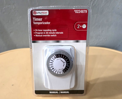 Utilitech 15-Amp 2-Outlet Mechanical Residential Plug-in Function Timer #0224879