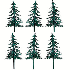 Topper per torta abete plastica tronco di Natale cupcake decorazione foresta di neve