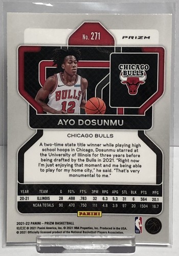 2021-22 Panini Prizm Josh Richardson & Ayo Dosunmu Cracked Ice Error Card - Picture 2 of 2