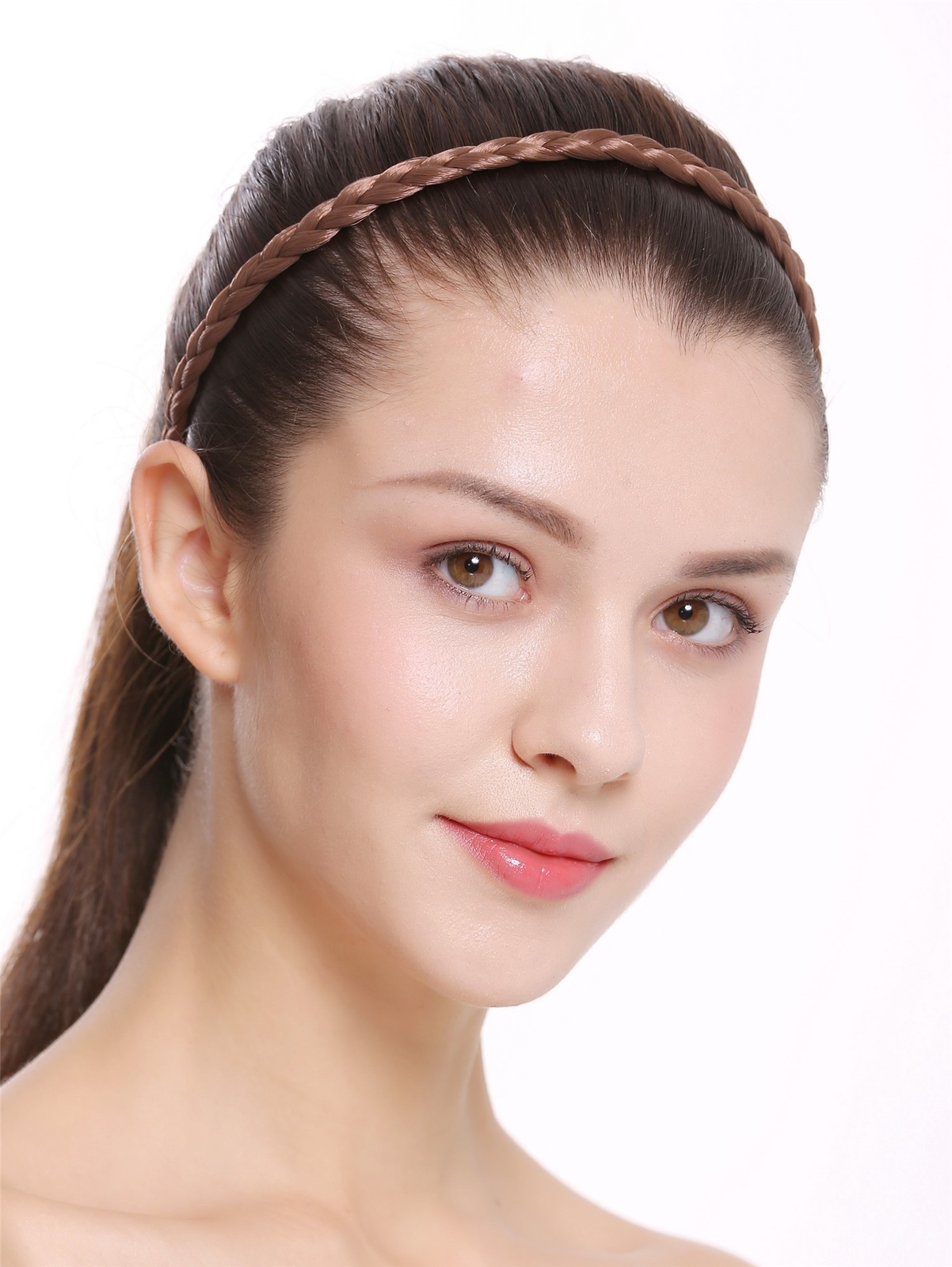 Braided Hairband Hairband Traditional Light Brown Tracht Braid CXT-009-010