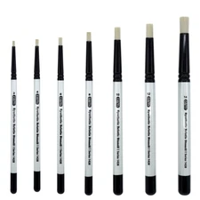 AS-237 White Bristle Deluxe Synthetic Stencil Brush Set 7 pcs