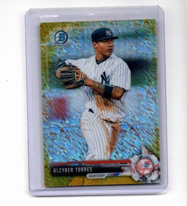 2017-Bowman-Chrome-Prospects-Gold-Shimmer-Refractor-Gleyber-Torres-039-d-30-50-RC