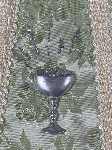 INFANT of PRAGUE JESUS Handmade Vestments Catholic Church Yellow chalice Vtg - Picture 2 of 23